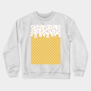 Vanilla Waffle Cone Ice Cream Lover Crewneck Sweatshirt